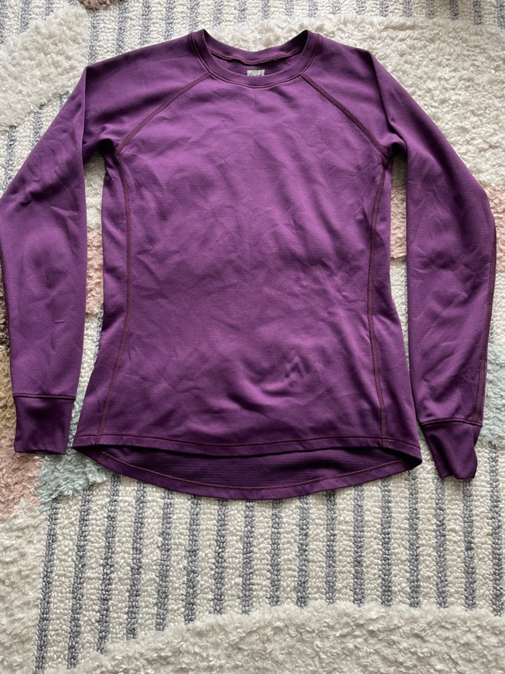 MEC Long-Sleeve Purple Performance Tee - Medium